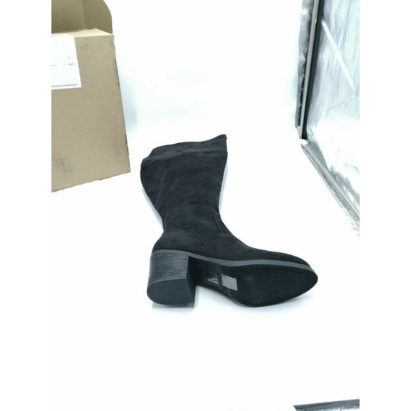 Journee Collection Sana Wide Calf Over-The-Knee Boots Shoes Black Women's US 10 - Picture 7 of 8